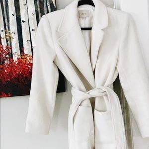 Small white petite loft jacket / coat
